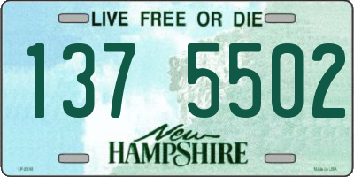 NH license plate 1375502