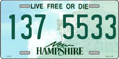 NH license plate 1375533
