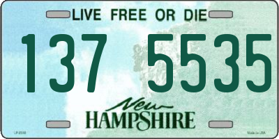 NH license plate 1375535