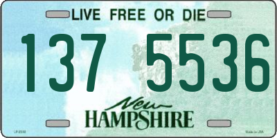 NH license plate 1375536
