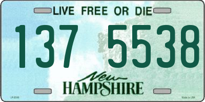 NH license plate 1375538