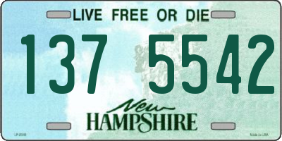 NH license plate 1375542