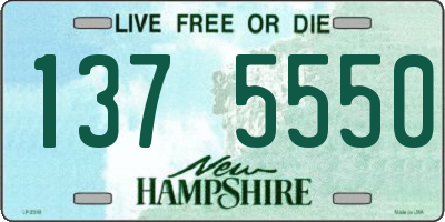 NH license plate 1375550