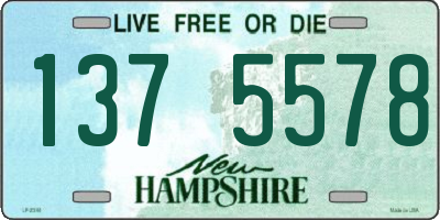 NH license plate 1375578