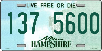 NH license plate 1375600