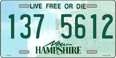 NH license plate 1375612