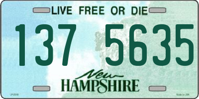 NH license plate 1375635