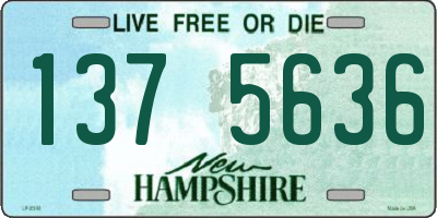 NH license plate 1375636