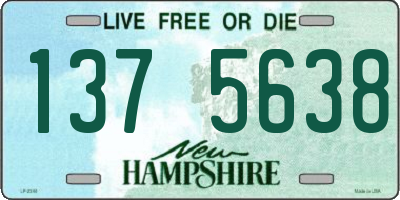 NH license plate 1375638
