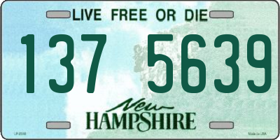 NH license plate 1375639