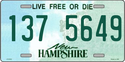 NH license plate 1375649