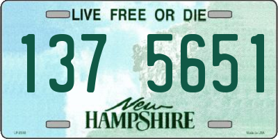 NH license plate 1375651