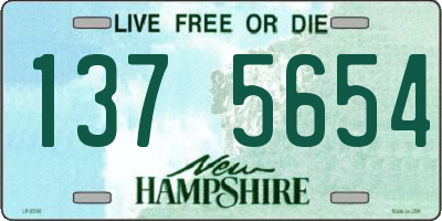 NH license plate 1375654
