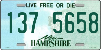NH license plate 1375658