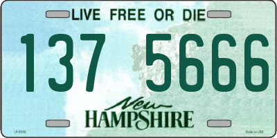 NH license plate 1375666