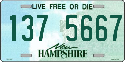 NH license plate 1375667