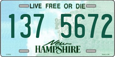 NH license plate 1375672