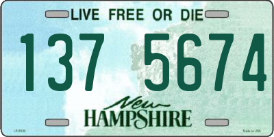 NH license plate 1375674