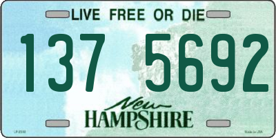 NH license plate 1375692