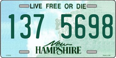 NH license plate 1375698