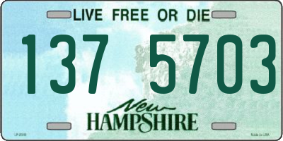 NH license plate 1375703