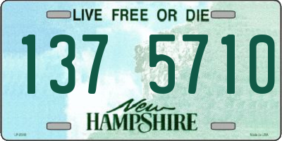 NH license plate 1375710