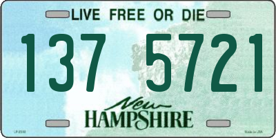 NH license plate 1375721