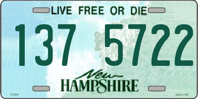 NH license plate 1375722
