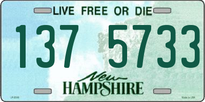 NH license plate 1375733
