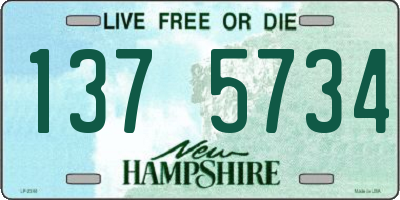 NH license plate 1375734