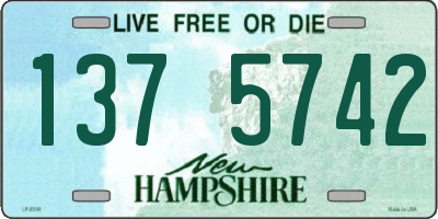 NH license plate 1375742