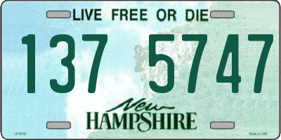 NH license plate 1375747