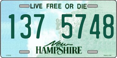 NH license plate 1375748