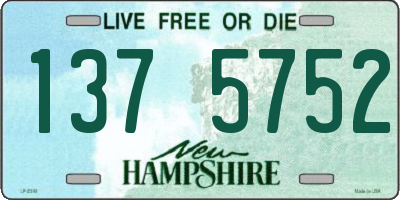 NH license plate 1375752