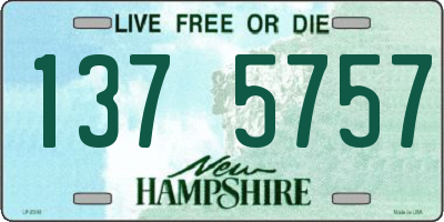 NH license plate 1375757
