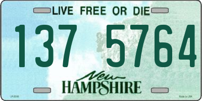 NH license plate 1375764