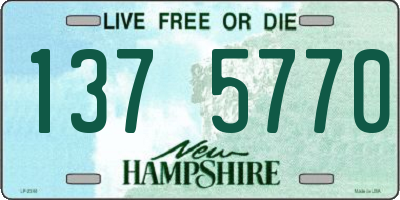 NH license plate 1375770