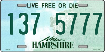 NH license plate 1375777