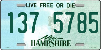 NH license plate 1375785
