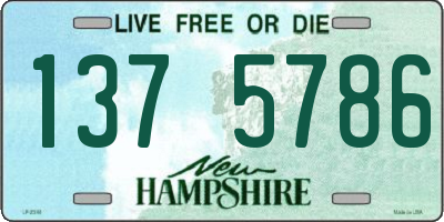 NH license plate 1375786