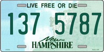 NH license plate 1375787