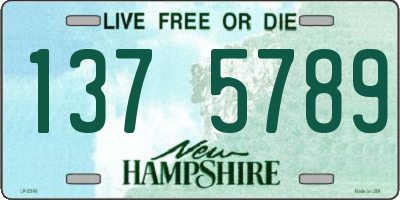 NH license plate 1375789