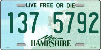 NH license plate 1375792