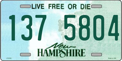 NH license plate 1375804
