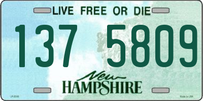 NH license plate 1375809