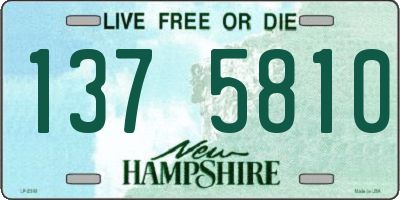 NH license plate 1375810
