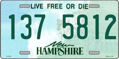 NH license plate 1375812