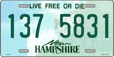 NH license plate 1375831