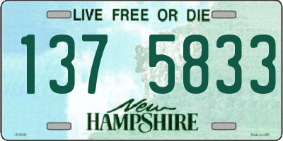 NH license plate 1375833