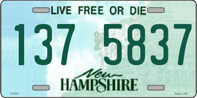 NH license plate 1375837